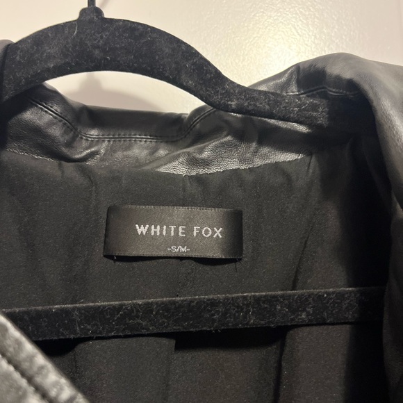 White Fox Boutique Black Leather Jacket - Picture 2 of 2
